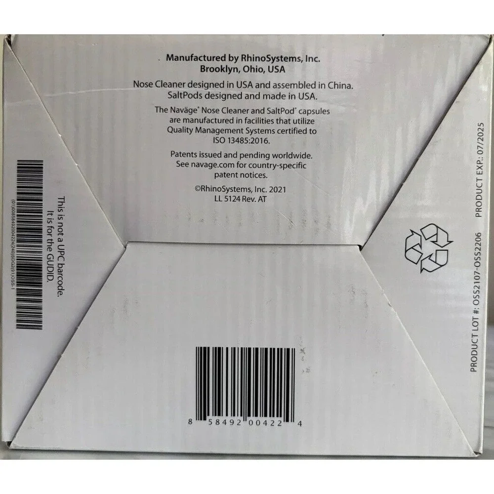 Navage NAVAGE Saline Nasal‎ Irrigation Starter Kit Nose SaltPods Travel.